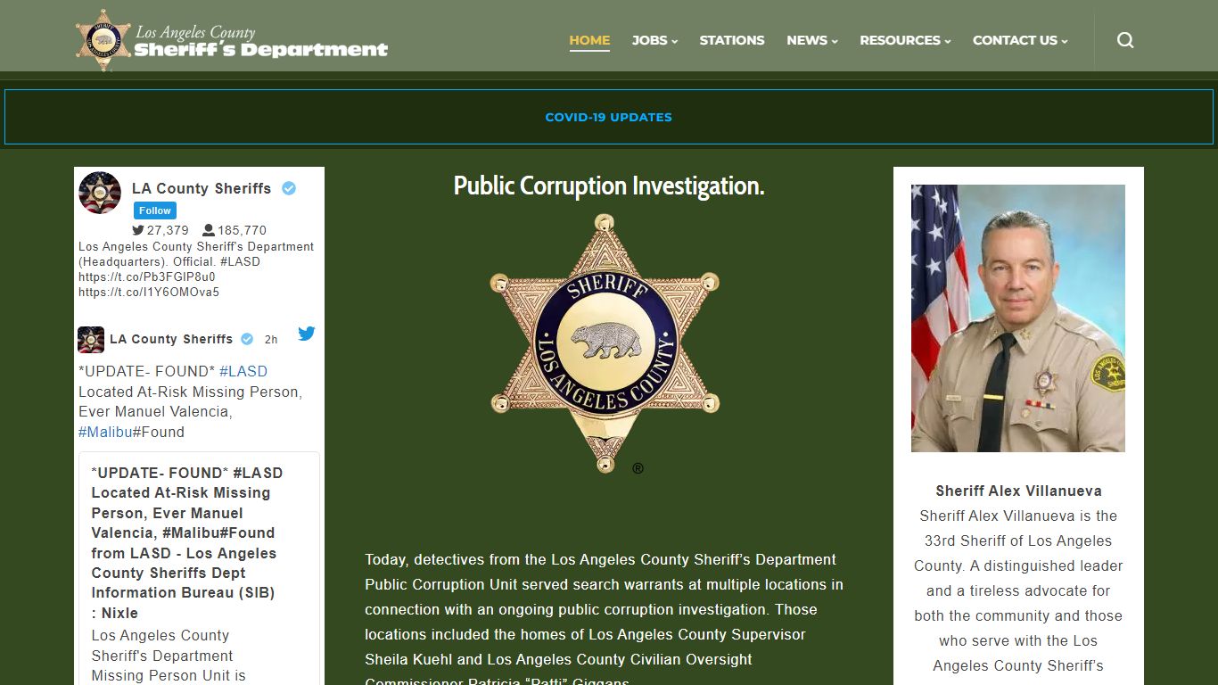 Los Angeles County Sheriff's Department | A Tradition of Service